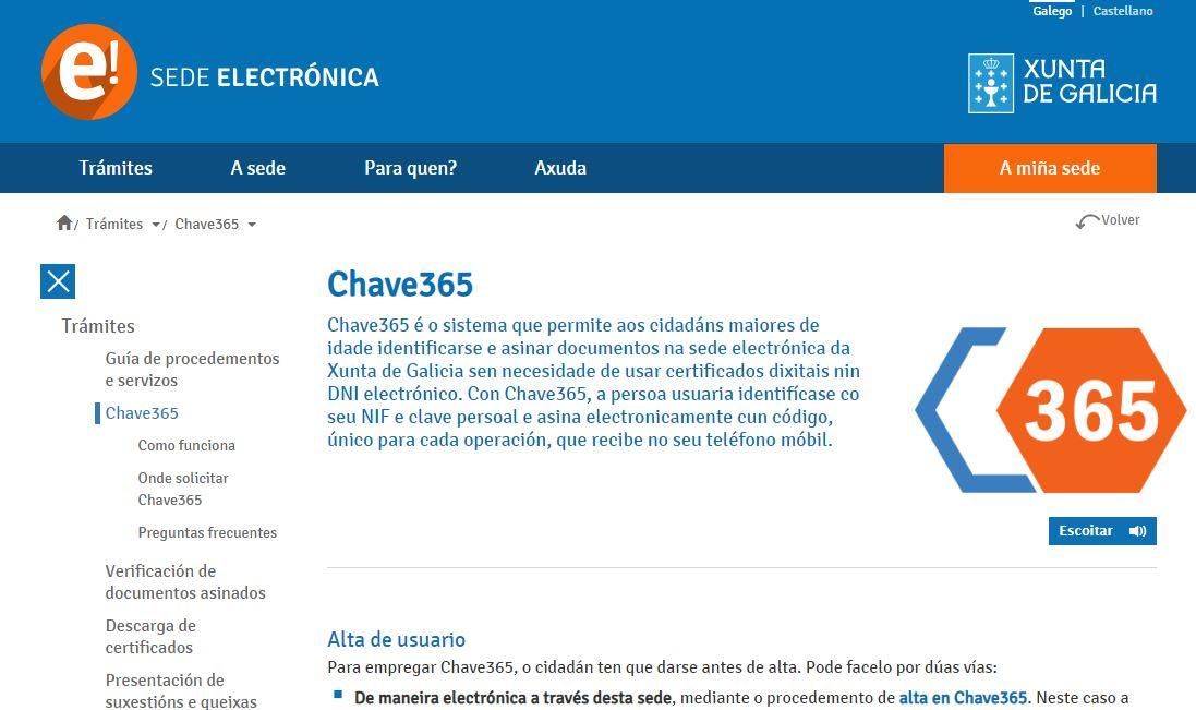 A Xunta ampliará o uso da Chave 365 a persoas non residentes en España e incorporará a identificación por videoconferencia 